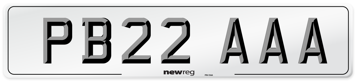PB22 AAA Number Plate from New Reg